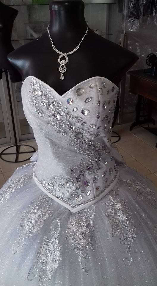 Vestido de gala seda tailandesa Janet Zavala